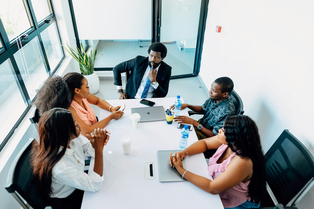 business team meeting in office